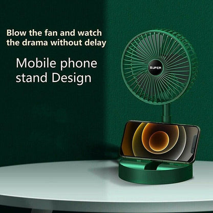 Rechargeable Portable Telescopic Folding Fan